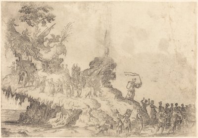 Der Floß des Berges Parnassus von After Jacques Callot