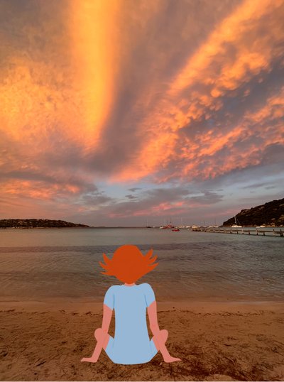 Sonnenuntergang, 2023 von Agnes Girardon