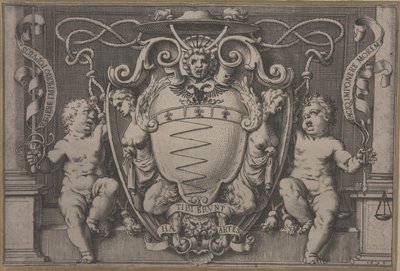 Wappen von Kardinal Filippo Sega von Agostino Carracci