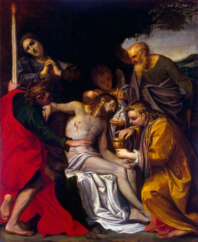 Die Beweinung Christi, ca. 1586 von Agostino Carracci