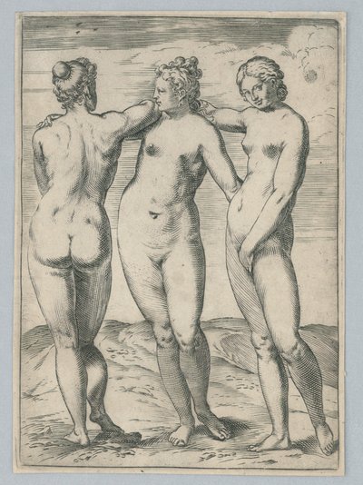 Die drei Grazien von Agostino Carracci