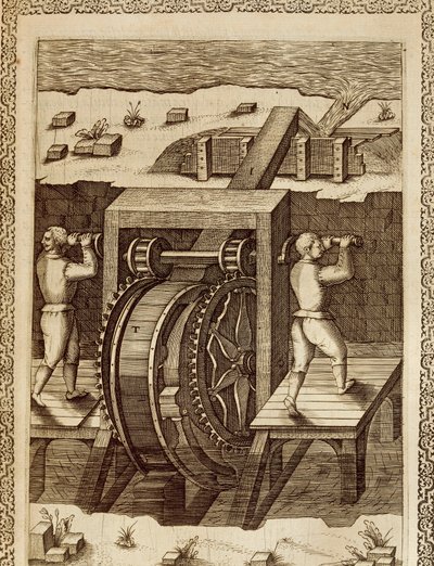 Maschine zur Wasserverdrängung von Agostino Ramelli