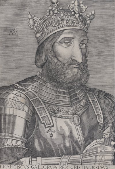 Franz I., König von Frankreich, datiert 1536 von Agostino Veneziano