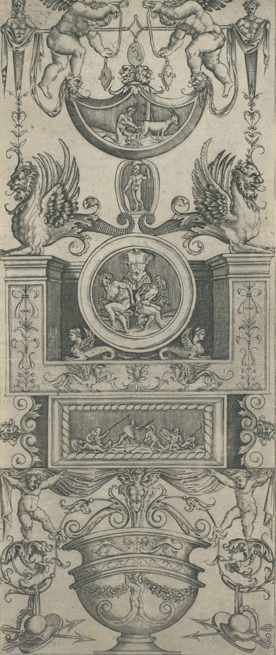 Ornamenttafel von Agostino Veneziano.