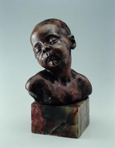 Schlafendes Kind, ca. 1879 von Aime Jules Dalou