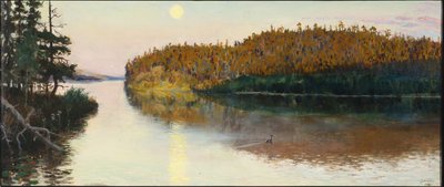 Landschaft in Kuhmo, 1890 von Akseli Gallen Kallela