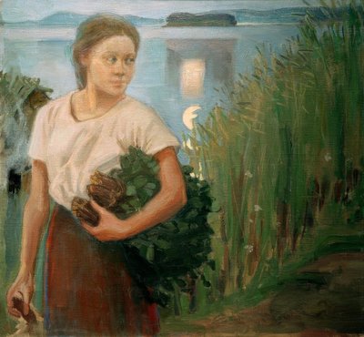 Das Sauna-Mädchen von Akseli Valdemar Gallen Kallela