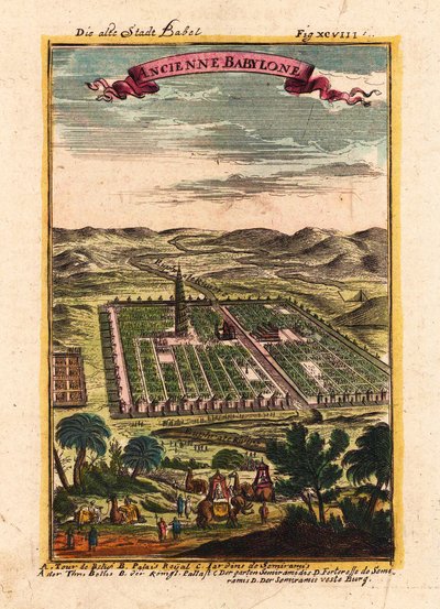 Die alte Stadt Babel, 1719 von Alain Manesson Mallet