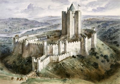 Burg Conisbrough, 13. Jahrhundert, ca. 1960er Jahre von Alan Ernest Sorrell