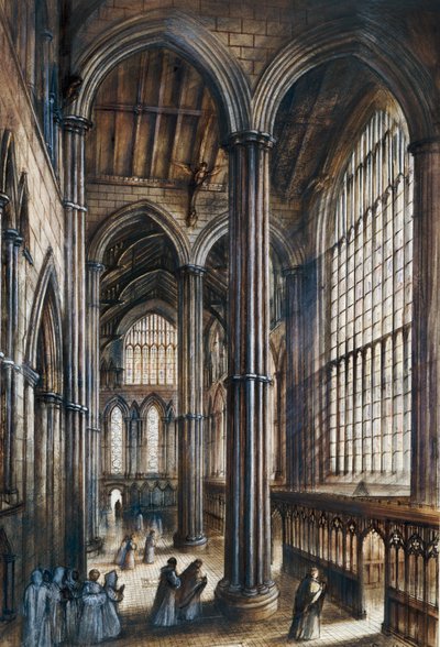 Fountains Abbey, 12. Jahrhundert, ca. 1960er Jahre von Alan Ernest Sorrell