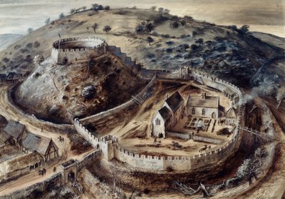 Totnes Castle, 14. Jahrhundert, ca. 1960er Jahre von Alan Ernest Sorrell