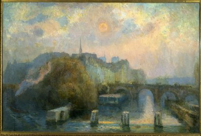 La Cité, Paris, Herbstmorgen von Albert Charles Lebourg