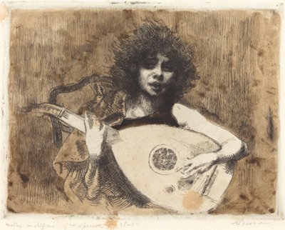 Die Lautenspielerin von Albert Besnard