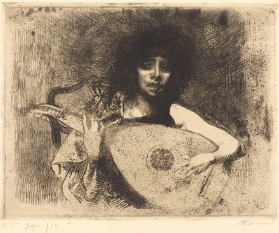Die Lautenspielerin von Albert Besnard