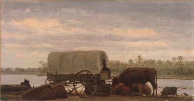 Mittagspause am Platte von Albert Bierstadt