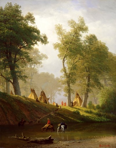 Der Wolf River, Kansas, ca. 1859 von Albert Bierstadt