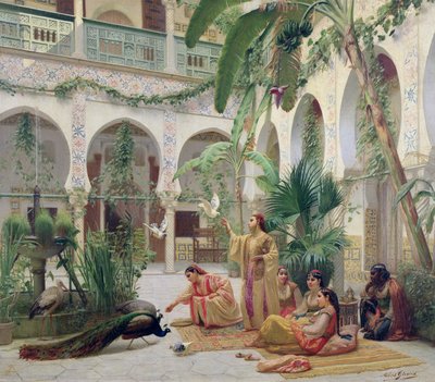 Der Hof des Harems von Albert Girard