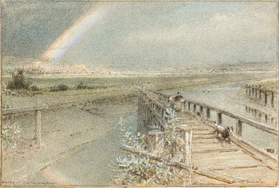 Arundel von der Ford Railway Bridge von Albert Goodwin