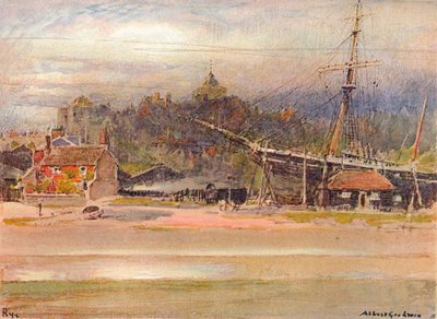 Bootsbauer-Werkstatt, Rye, 1910 von Albert Goodwin
