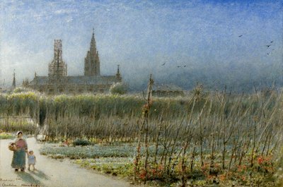 Französische Bohnen aus Caudebec, Normandie von Albert Goodwin