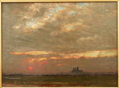Lincoln-Kathedrale bei Sonnenuntergang, 1912 von Albert Goodwin