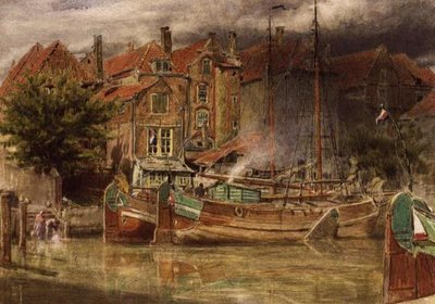 Blick auf den Kanal, Dort von Albert Goodwin