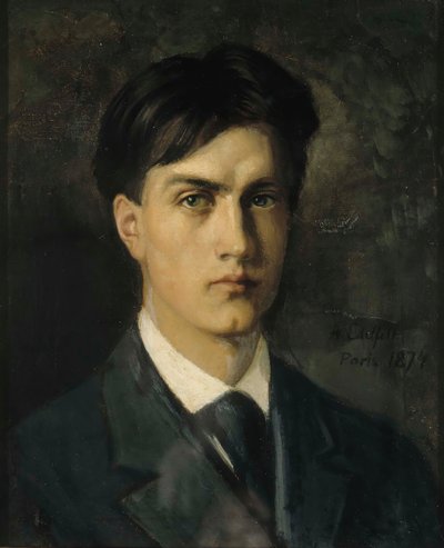 Selbstporträt, 1874 von Albert Gustaf Aristides Edelfelt