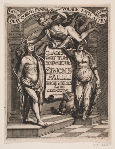 Titelblatt zu Simon Paulli, "Quadripartitum Botanicum", 1667 von Albert Haelwegh