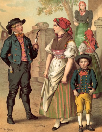 Deutsche Tracht, Böhmen, Hayd von Albert Kretschmer