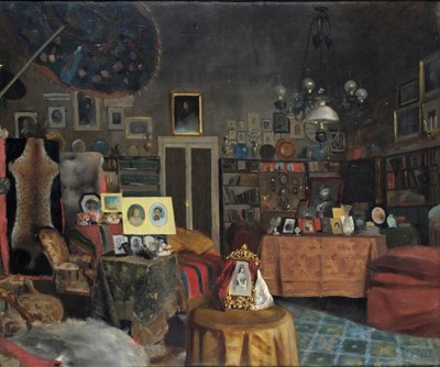 Sir Richard Burtons Arbeitszimmer, 1889 von Albert Letchford