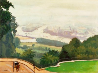 Der Hafen von Rouen von Albert Marquet