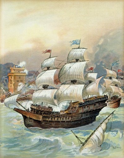 Flotte von Jean Ango (oder Angot) von Albert Robida