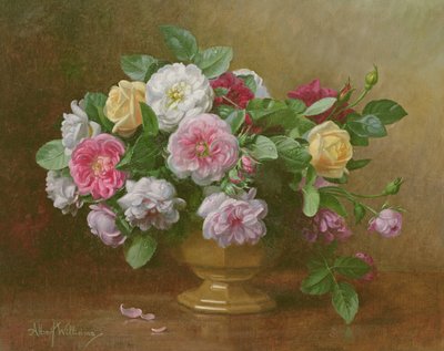 Eine Schale voller Rosen von Albert Williams