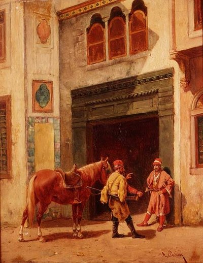 Araber an einem Tor von Alberto Pasini