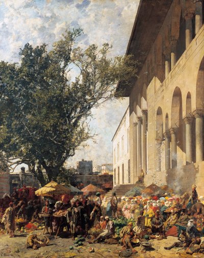 Markt in Konstantinopel von Alberto Pasini