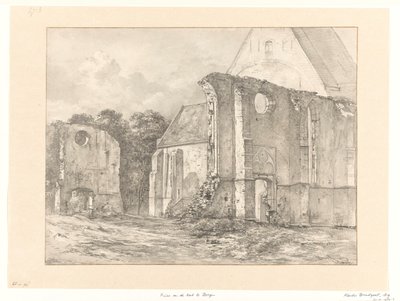 Die Kirchenruine in Bergen von Albertus Brondgeest