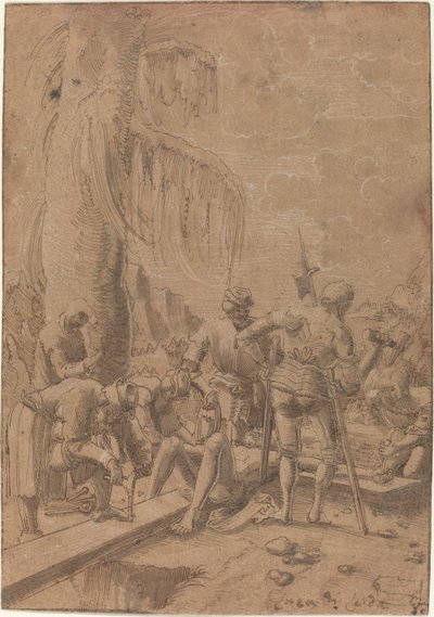 Christus ans Kreuz genagelt von Albrecht Altdorfer