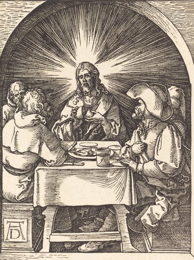 Christus in Emmaus, wahrscheinlich ca. 1509-1510 von Albrecht Dürer