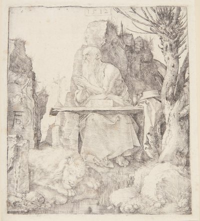 Der heilige Hieronymus bei einer beschnittenen Weide von Albrecht Dürer