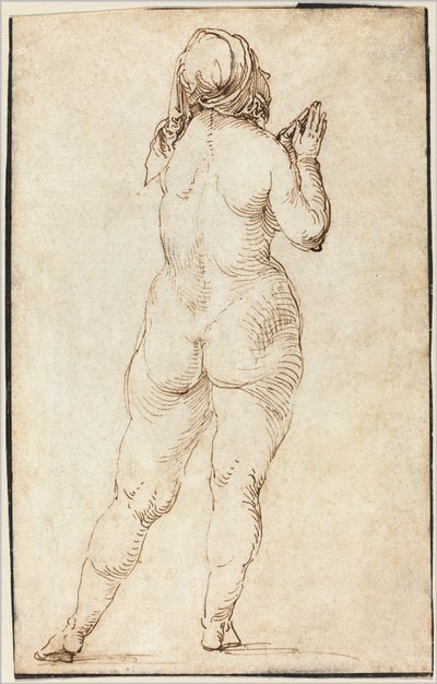 Weiblicher Akt beim Beten von Albrecht Dürer