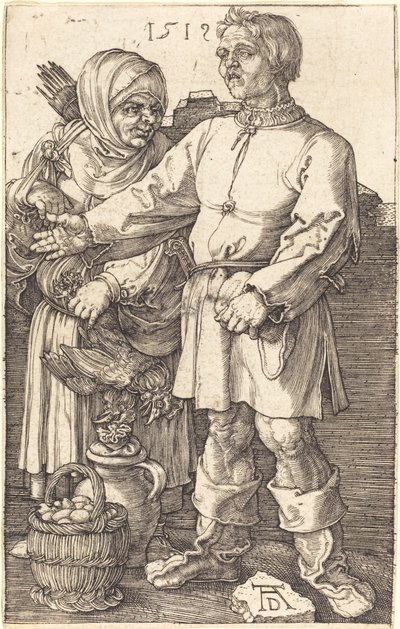 Bauernpaar auf dem Markt von Albrecht Dürer
