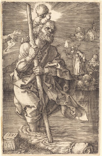 Der heilige Christophorus nach rechts blickend von Albrecht Dürer