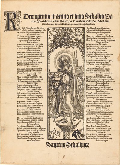 Heiliger Sebaldus auf einer Säule stehend von Albrecht Dürer
