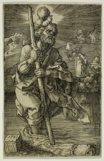 St. Christophorus nach rechts gewandt von Albrecht Dürer