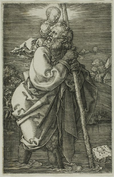 Der heilige Christophorus nach links gewandt von Albrecht Dürer