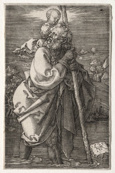 St. Christophorus, nach links blickend, 1521 von Albrecht Dürer