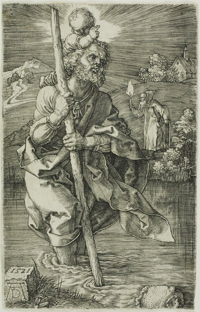 St. Christophorus nach rechts gewandt von Albrecht Dürer