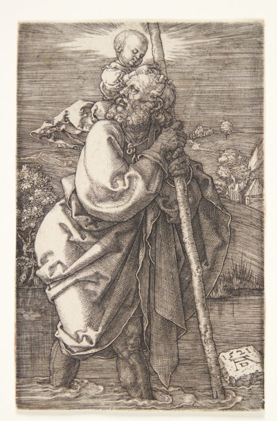 St. Christophorus nach links gewandt von Albrecht Dürer