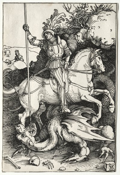 St. Georg tötet den Drachen, 1500er von Albrecht Dürer