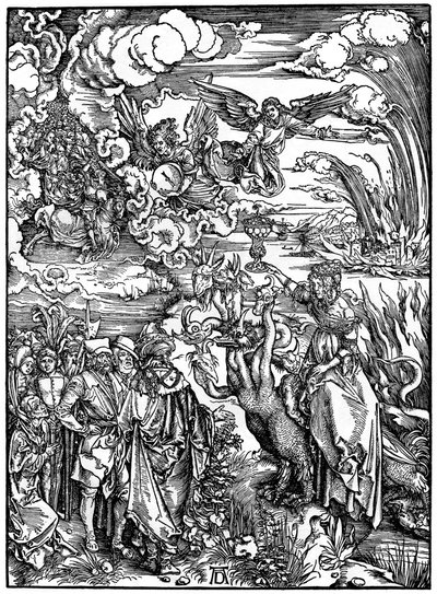 Die babylonische Hure, 1498 von Albrecht Dürer